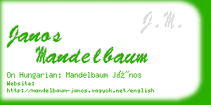 janos mandelbaum business card